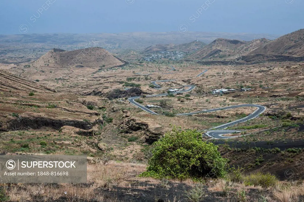 Views over the volcanic landscape, Fogo National Park, Fogo island, Cape Verde