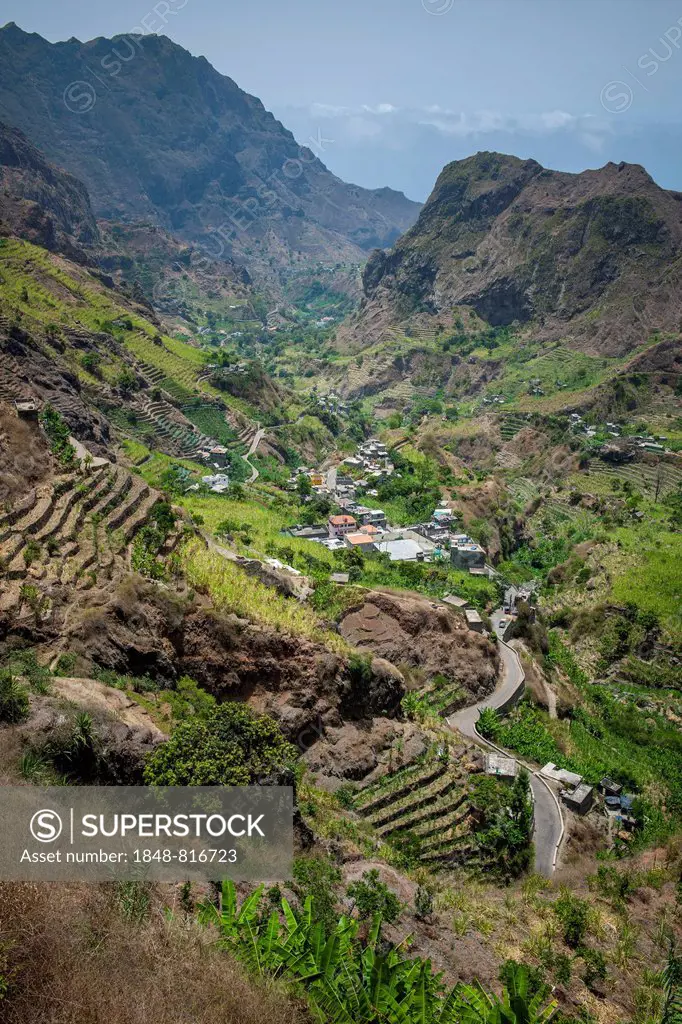 View into the Paúl Valley, Chí de Igreja, Santo Antío island, Cape Verde