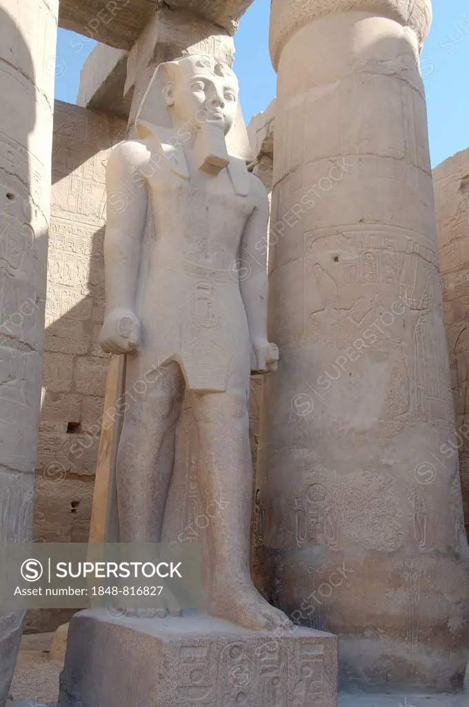 Statue of Ramesses II, Luxor Temple, UNESCO World Heritage site, Thebes, Luxor, Luxor Governorate, Egypt