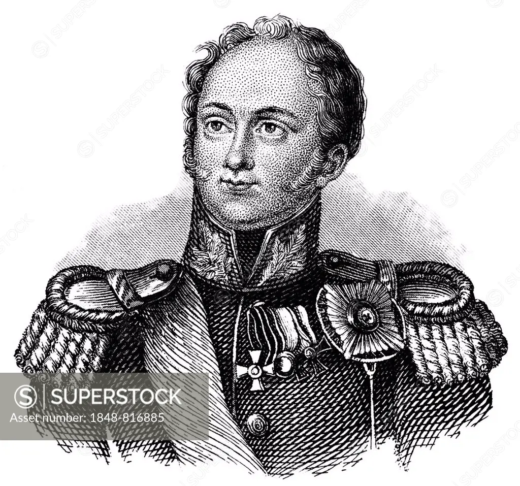 Alexander I of Russia, also known as Alexander the Blessed, 1777 - 1825, Emperor of Russia