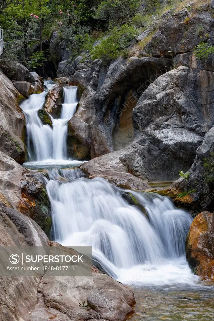Waterfall, Sapadere Canyon, Taurus Mountains, Antalya Province, Turkey