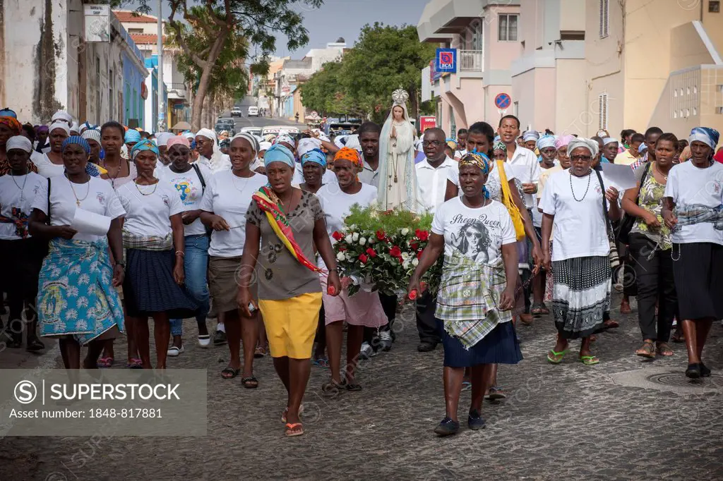 Marian procession, Tarrafal, Santiago, Cape Verde