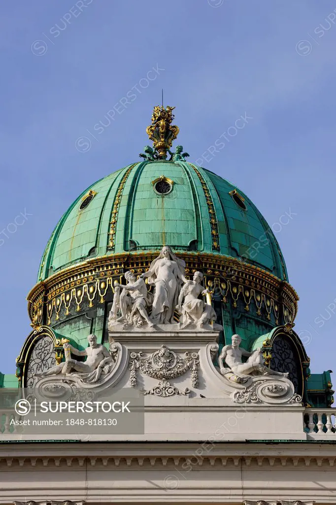 Dome of St. Michael's Wing, Hofburg Palace, Vienna, Austria