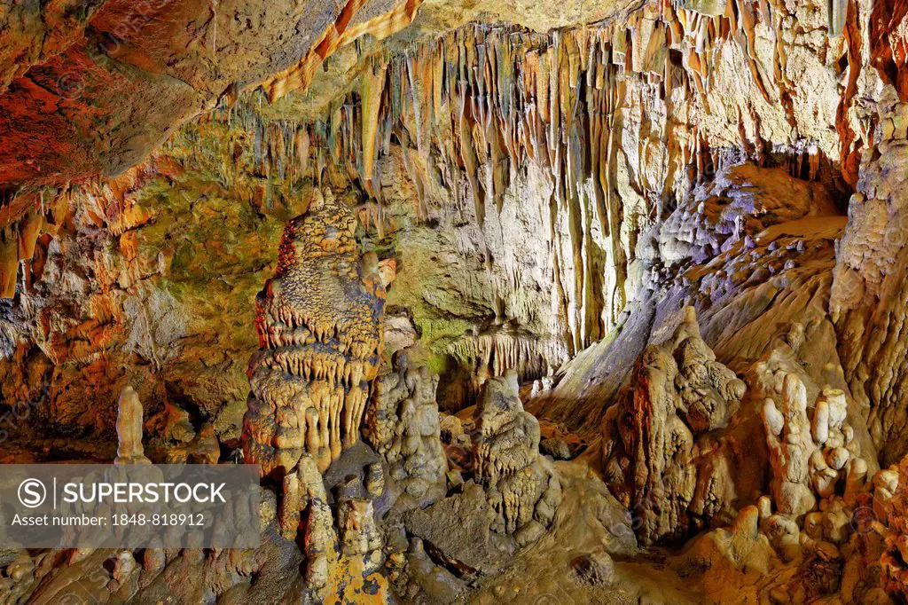 Dim Magarasi stalactite cave, Dimcay Valley, Alanya, Antalya Province, Mediterranean, Turkey