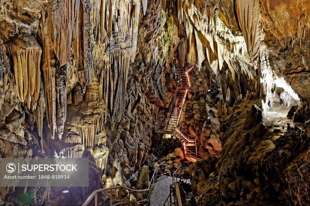 Dim Magarasi stalactite cave, Dimcay Valley, Alanya, Antalya Province, Mediterranean, Turkey