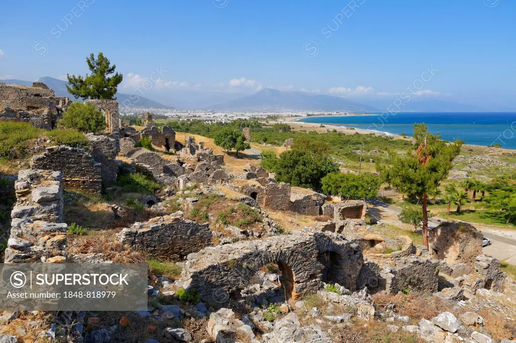 Necropolis, ancient city Anemurium, Anamur, Mersin Province, Rugged Cilicia, Turkish Riviera, Turkey
