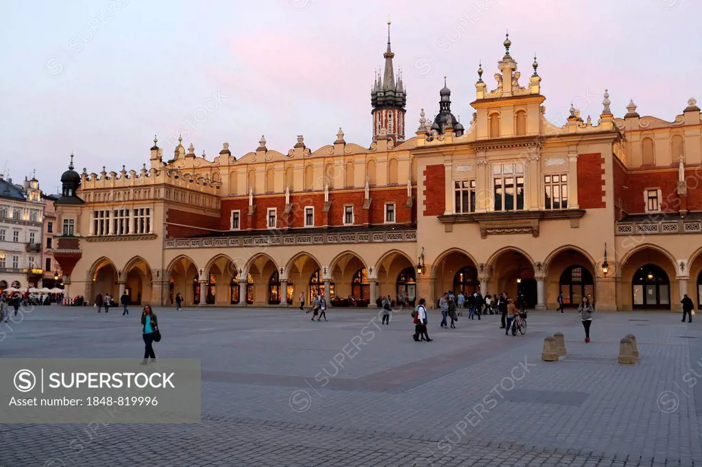 Cloth Hall on the main market square, Sukiennice w Krakowie, Krakow, Lesser Poland, Poland