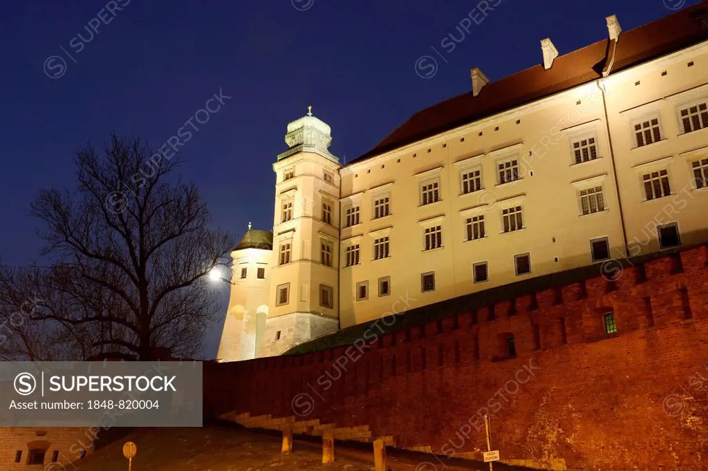 Wawel Castle with dungeon, Krakow, Lesser Poland, Poland