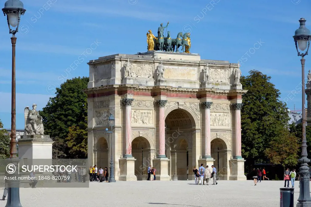 Arc de Triomphe du Carrousel triumphal arch, Paris, Ile-de-France, France