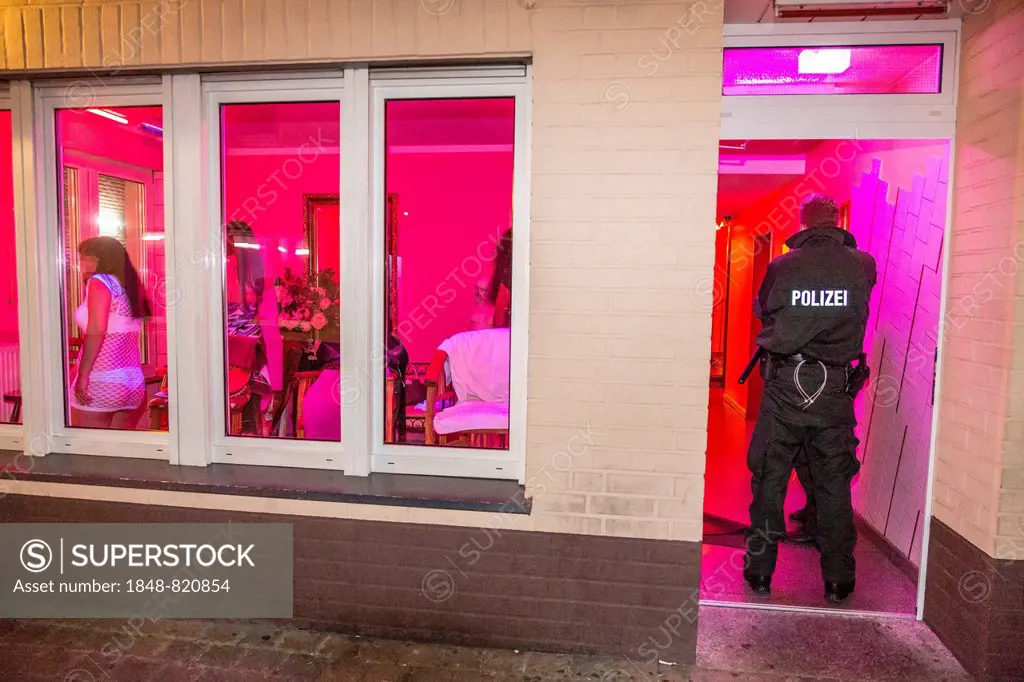 Police raid in the red light district, about 110 women and several punters had their details checked, 17 women were arrested for the time being, Flass...
