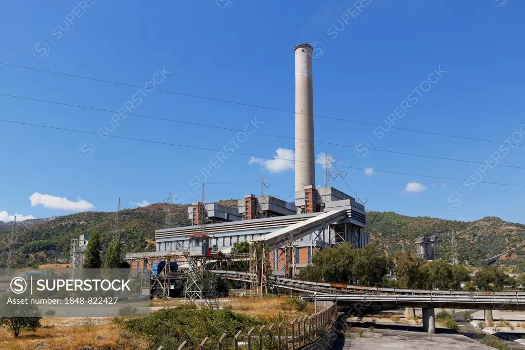 Coal-fired power plant in Ören, Gulf of Gökova, Mugla Province, Aegean, Turkey