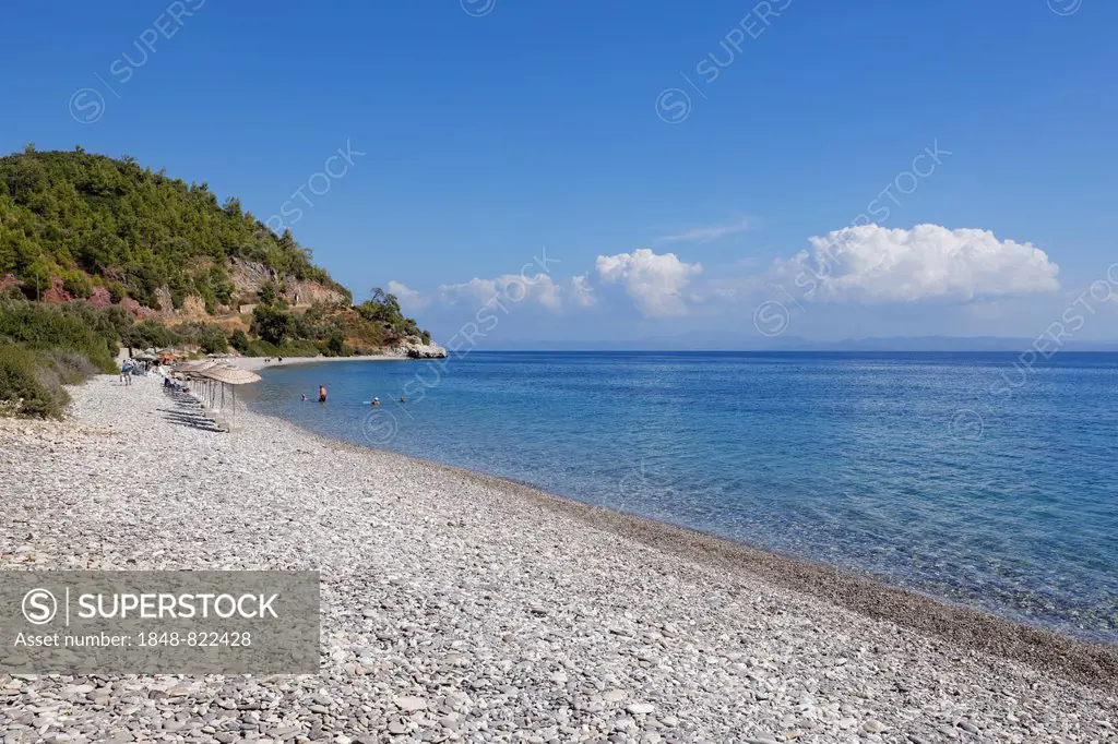 Gravel beach west of Ören, Gulf of Gokova, Mugla Province, Aegean Region, Turkey Province
