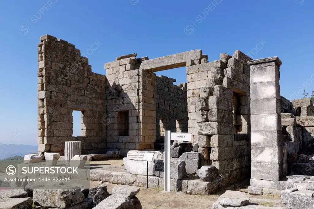 Andron of Idrieus, antique sanctuary of Labranda or Labraunda near Milas, Mugla Province, Caria, Aegean, Turkey
