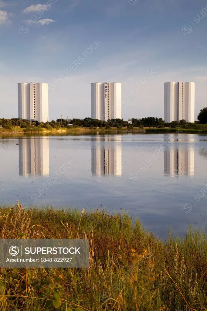 High rises on the south beach, Burgtiefe, Fehmarn, Schleswig-Holstein, Germany