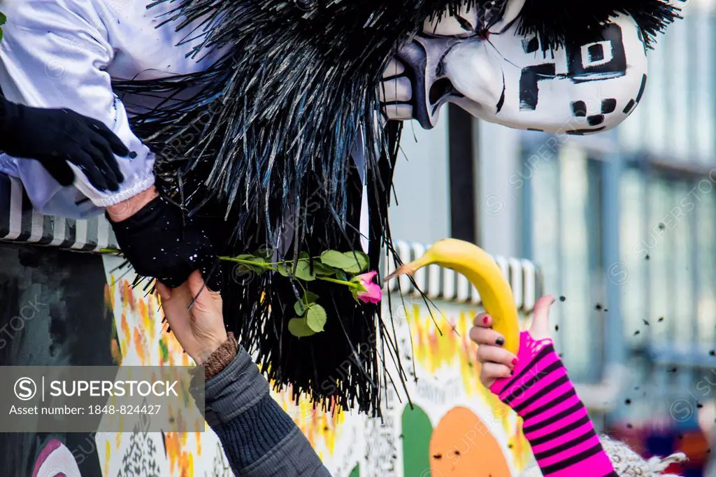 Carnival parade, traditional carnival celebrations in Basel, Switzerland