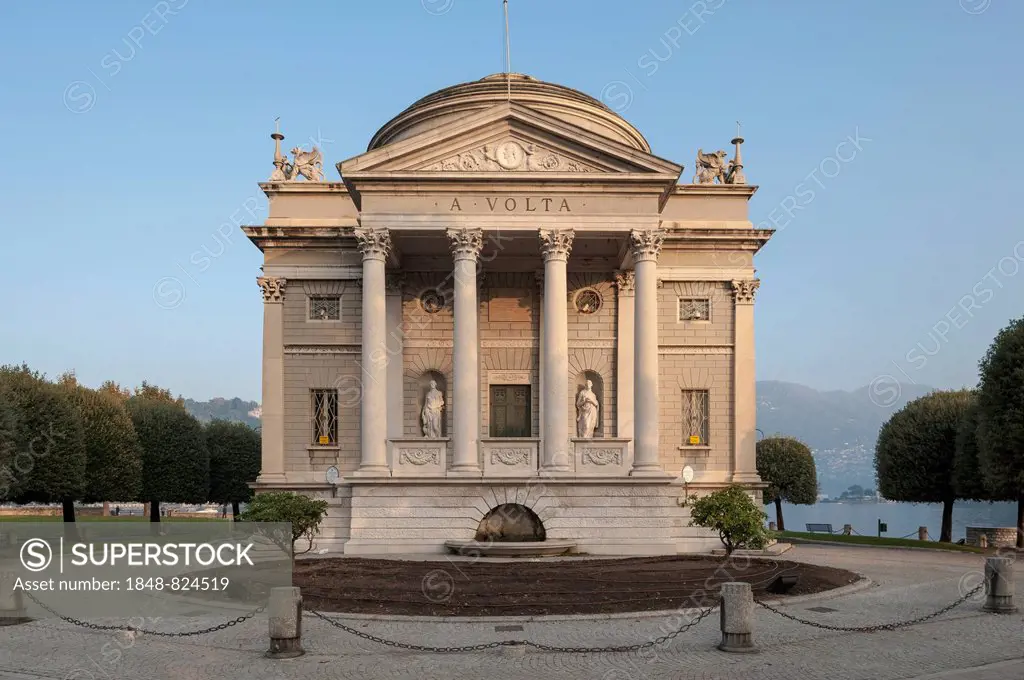 Museum Tempio Voltiano on Lake Como, dedicated to the Italian physicist Alessandro Volta, Como, Italy