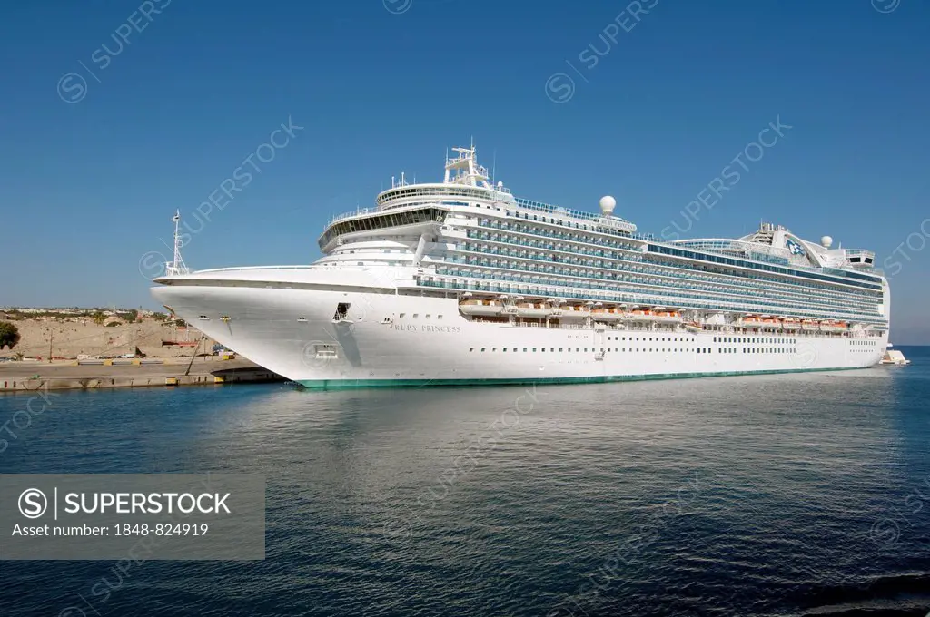 Cruise ship, Symi, Symi island, Greece