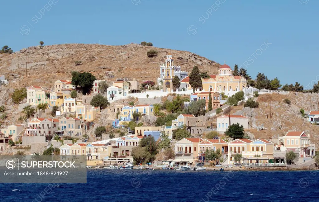 Townscape, Symi, Symi island, Greece