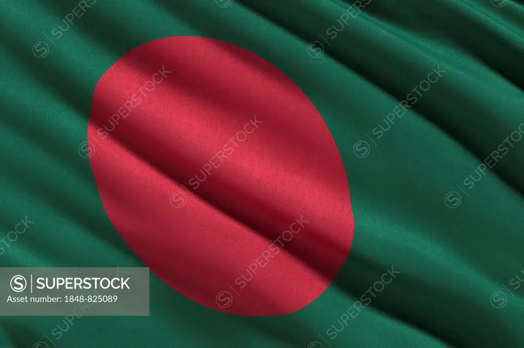 Flag of Bangladesh waving in the wind