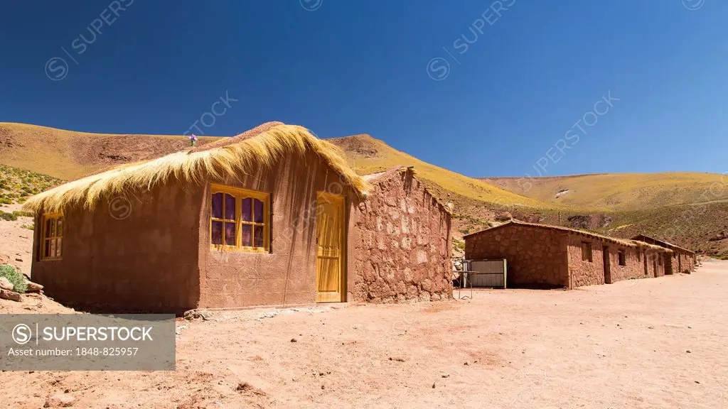 Mud houses, Machuca, Andes, Atacama Desert, Northern Chile, Chile