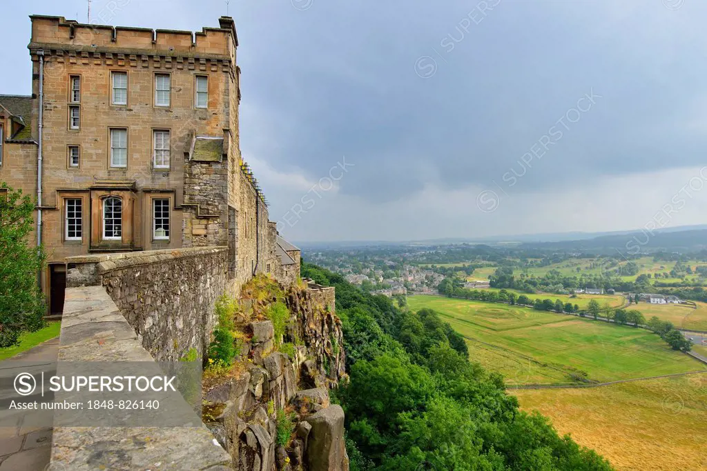 View from the castle wall, Stirling Castle, Stirling, Central, Scotland, United Kingdom