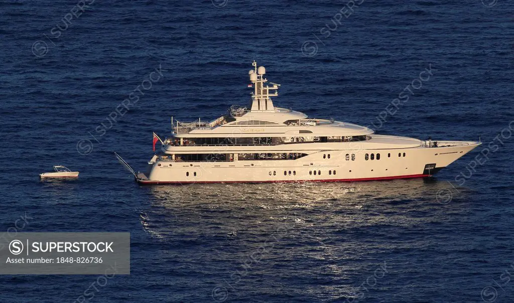 Lürssen motor yacht Lady Kathryn V on the Côte d'Azur, France, Mediterranean Sea