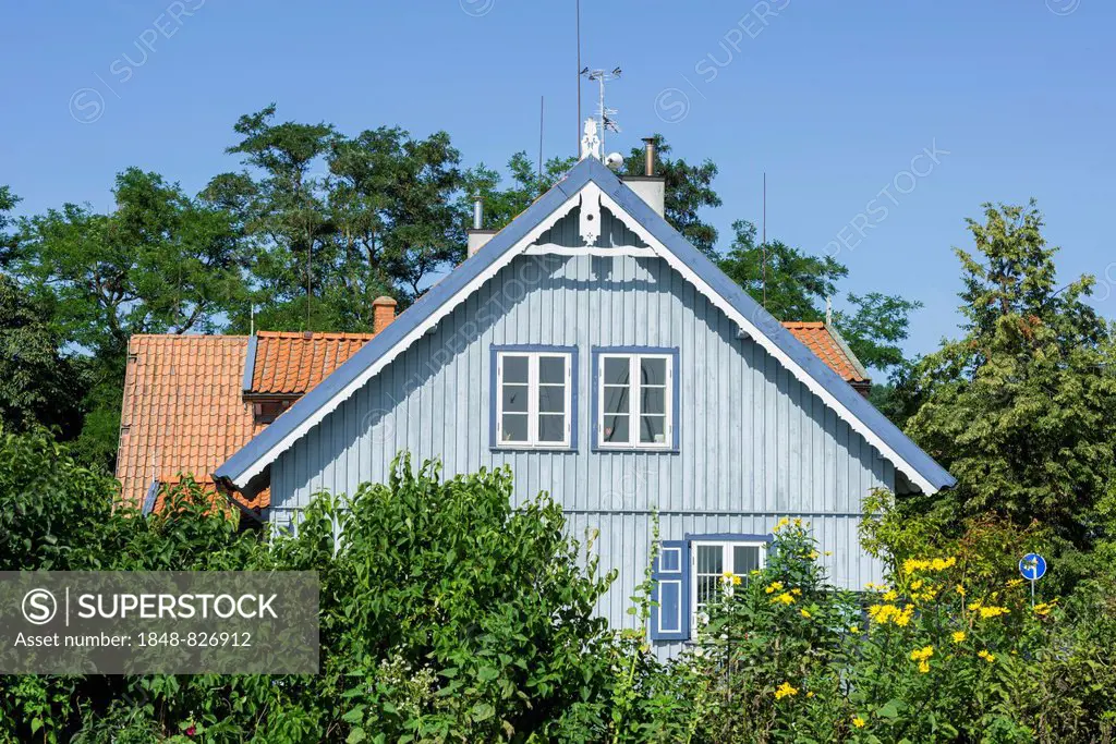Traditional wooden house, Nida, Klaipeda County, Lithuania