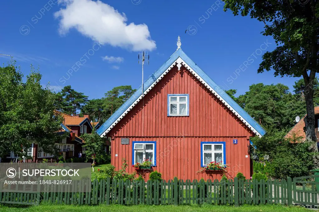 Traditional wooden house, Nida, Klaipeda County, Lithuania