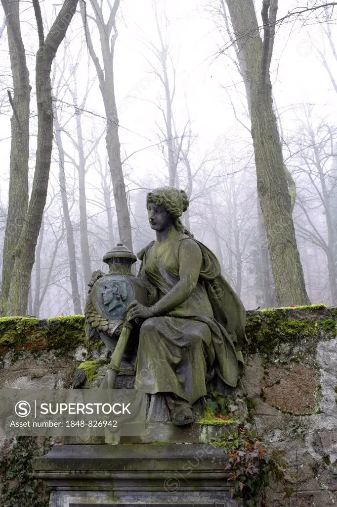 Old grave sculpture, cemetery, Carlsbad, Czech Republic