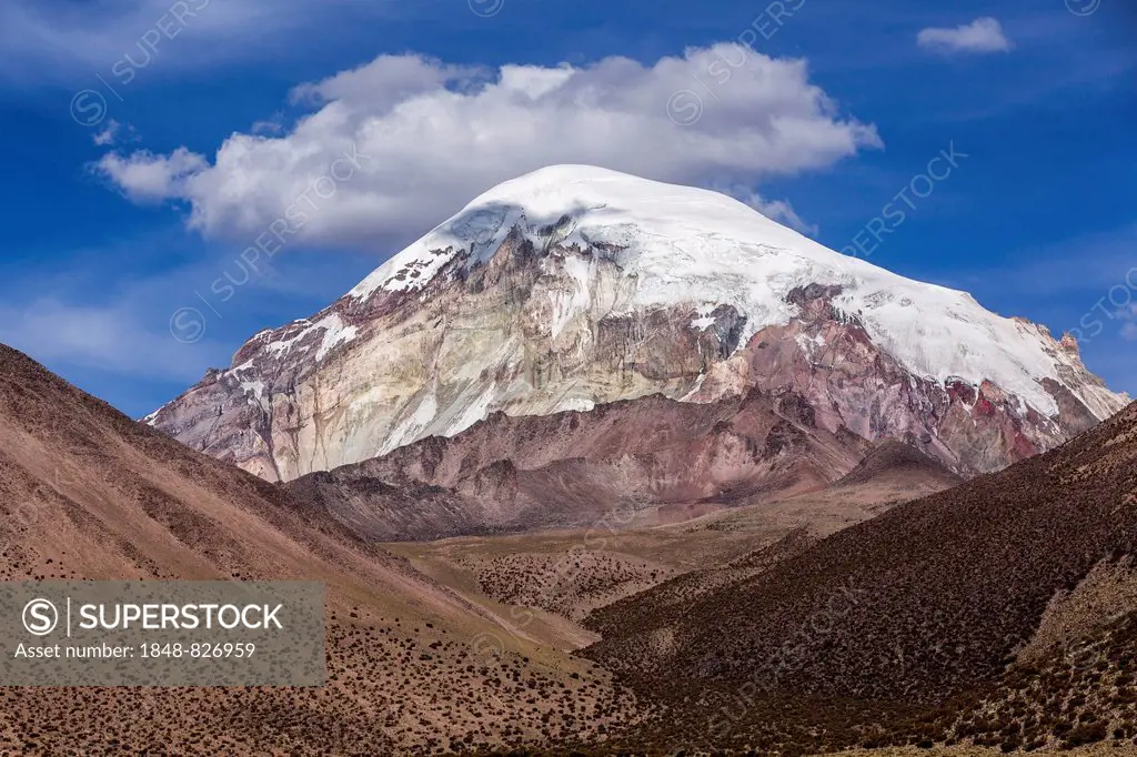 Sajama Volcano, Sajama National Park, Altiplano Highlands, Bolivia