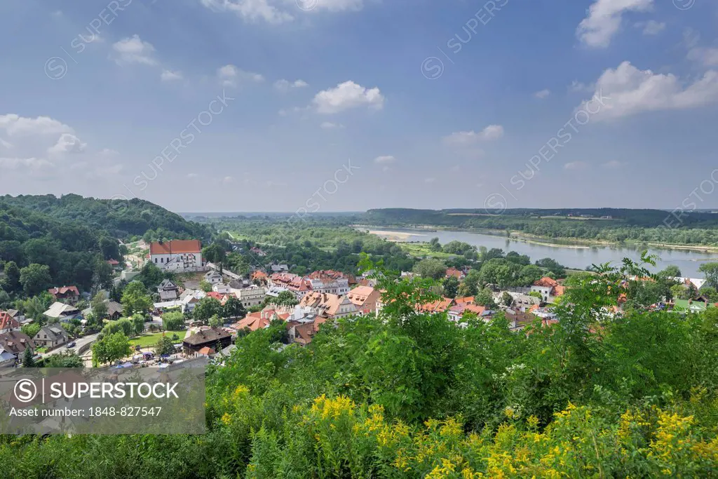 View over the city from the Hill of Three Crosses, Cholewianka, Kazimierz Dolny, Lublin Voivodeship, Poland