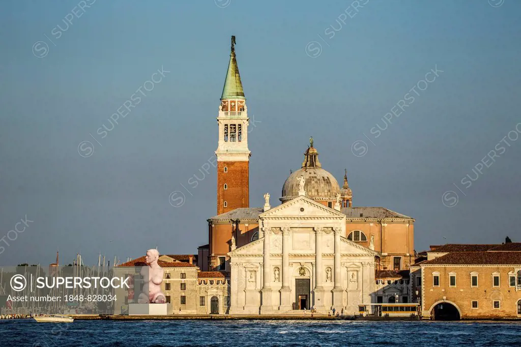 Church of San Giorgio Maggiore in the evening light, Venice, Italy