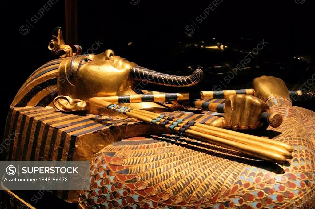Tutankhamun's sarcophagus, Egypt, Africa