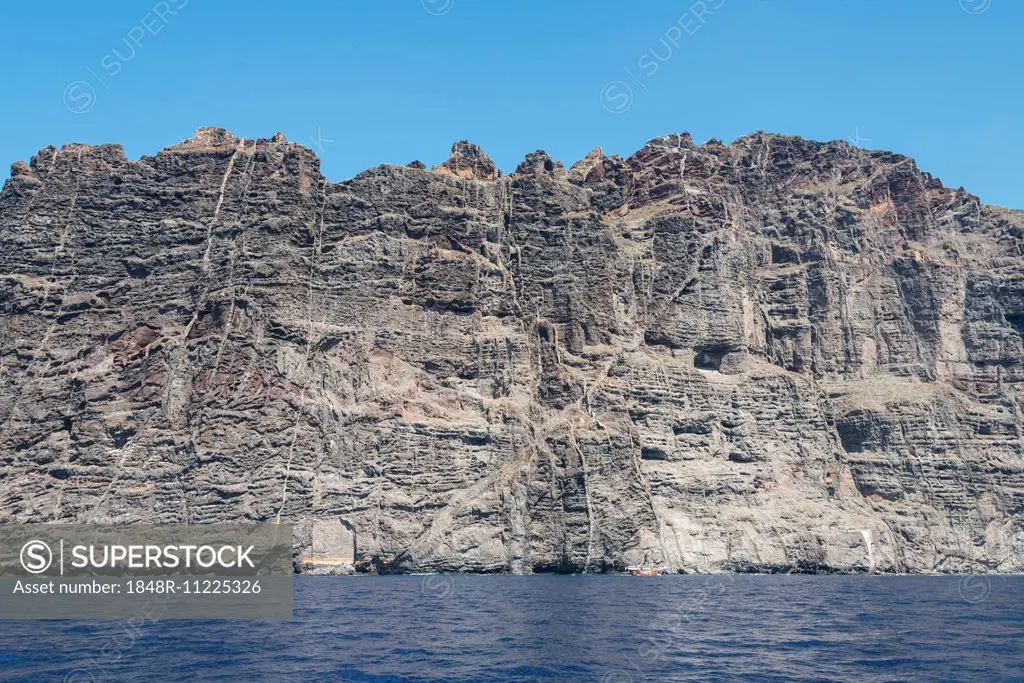Coastal cliffs of Los Gigantes, Tenerife, Canary Islands, Spain