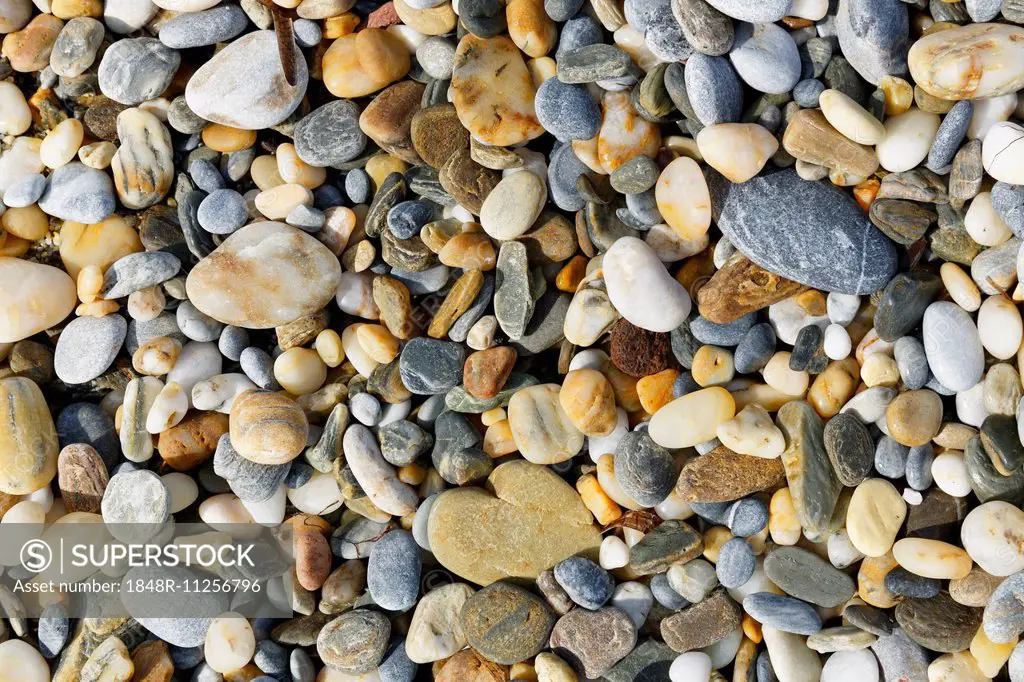 Pebbles on a beach, Dilek National Park, Kusadasi, Aydin province, Aegean region, Turkey
