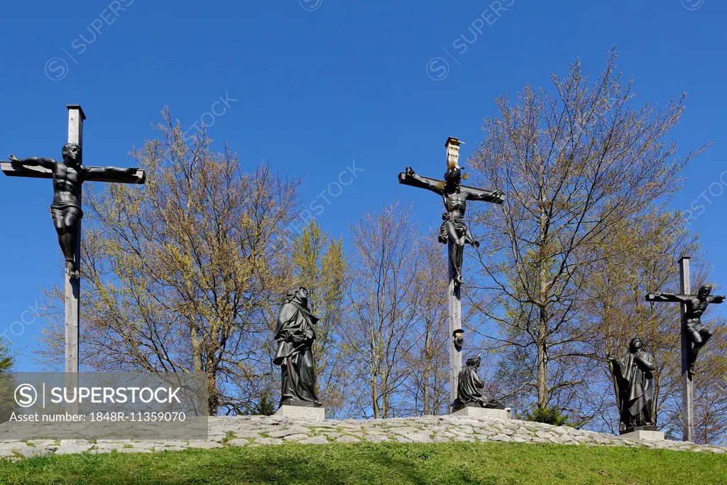Crucifixion on the Calvary, Bad Tölz, Isarwinkel, Upper Bavaria, Bavaria, Germany