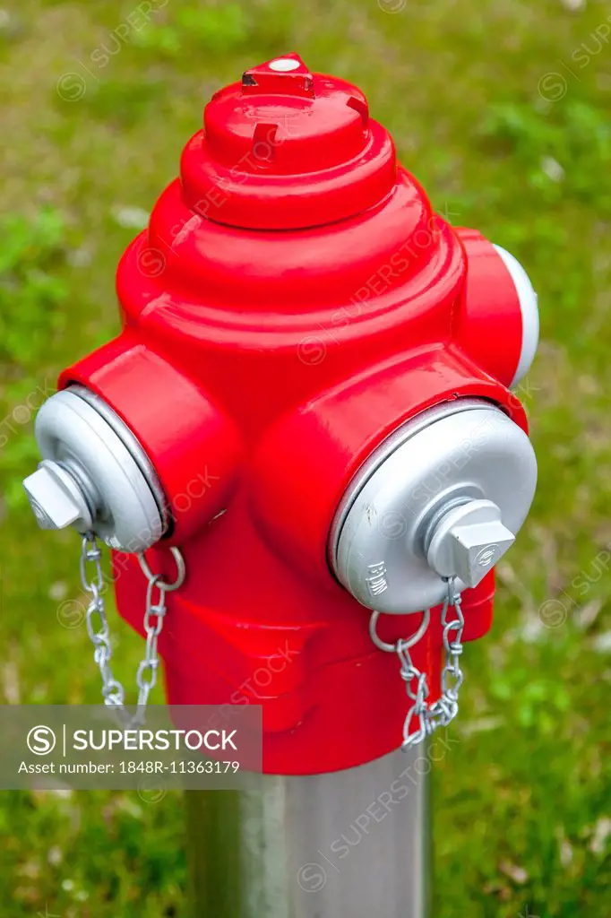 Red fire hydrant, Maribor, Slovenia