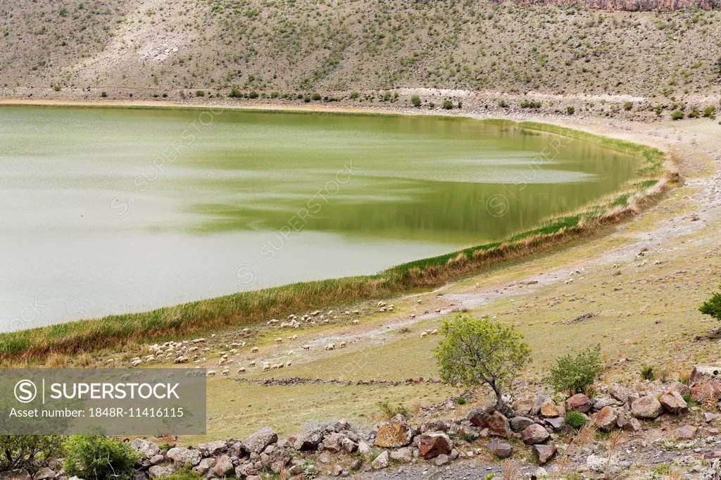 Narli Göl, crater lake, Nigde Province, Cappadocia, Central Anatolia Region, Anatolia, Turkey