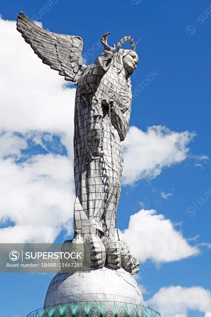 Statue of the Virgin of Quito, El Panecillo Hill, Quito, Pichincha Province, Ecuador