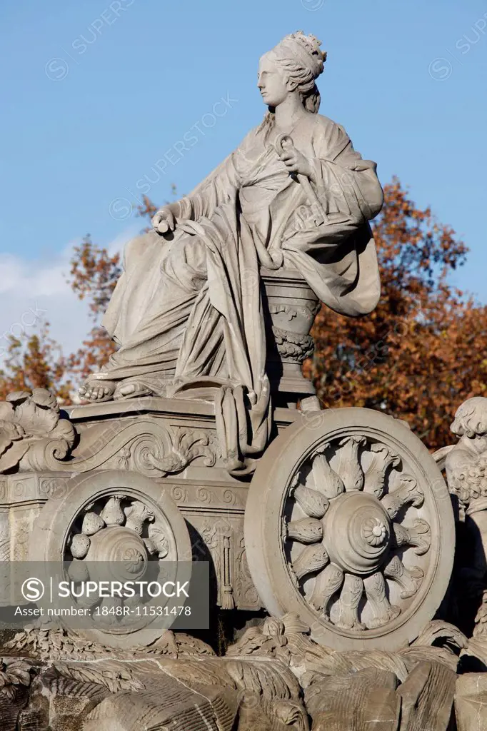 Monument to the goddess Cybele, Plaza de Cibeles, Madrid, Spain