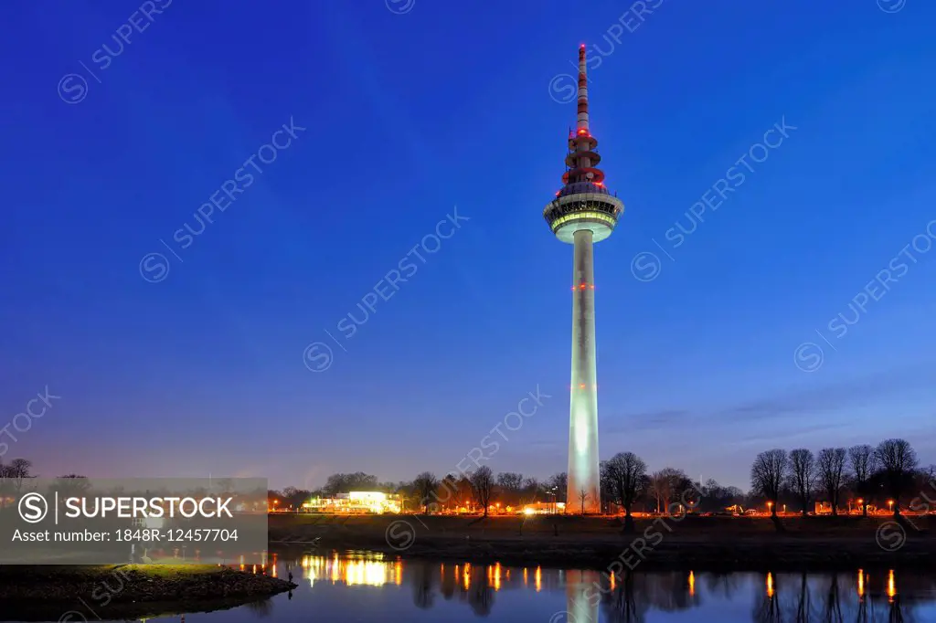 Fernmeldeturm Mannheim, telecommunication tower, Mannheim, Baden-Württemberg, Germany