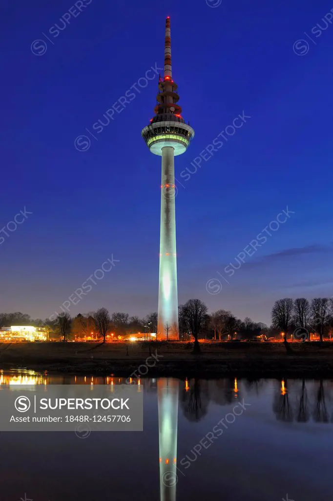 Fernmeldeturm Mannheim, telecommunication tower, Mannheim, Baden-Württemberg, Germany