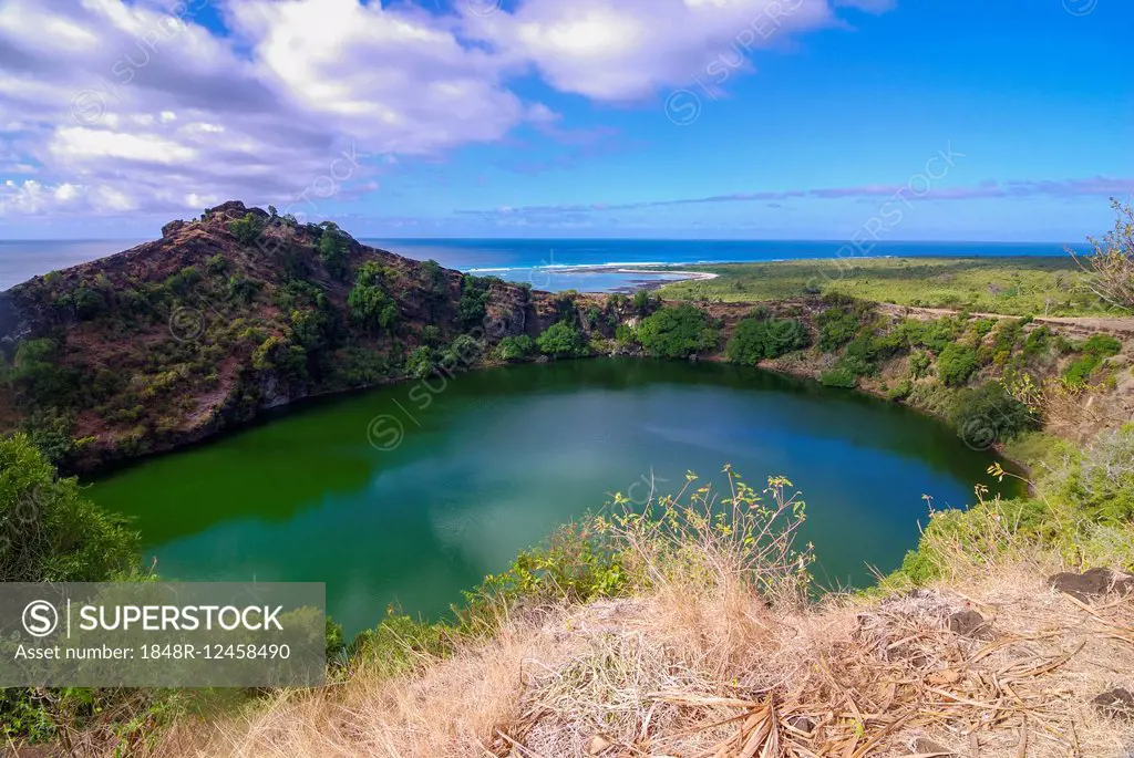 Lagoon in a volcanic crater, Grande Comore, Comoros