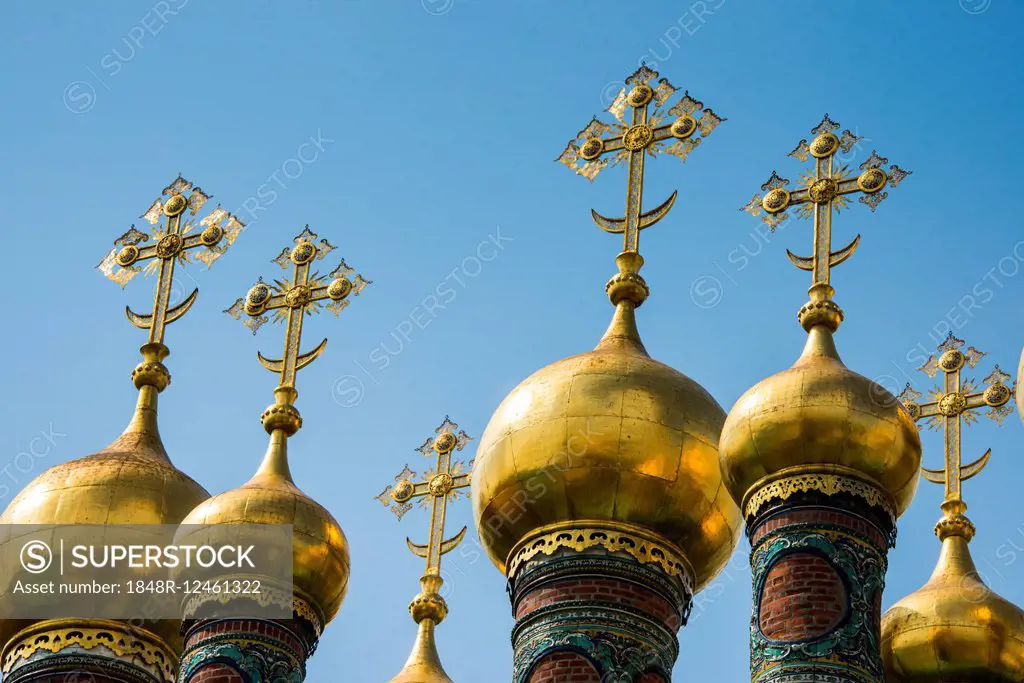 Golden domes, Kremlin, Moscow, Russia