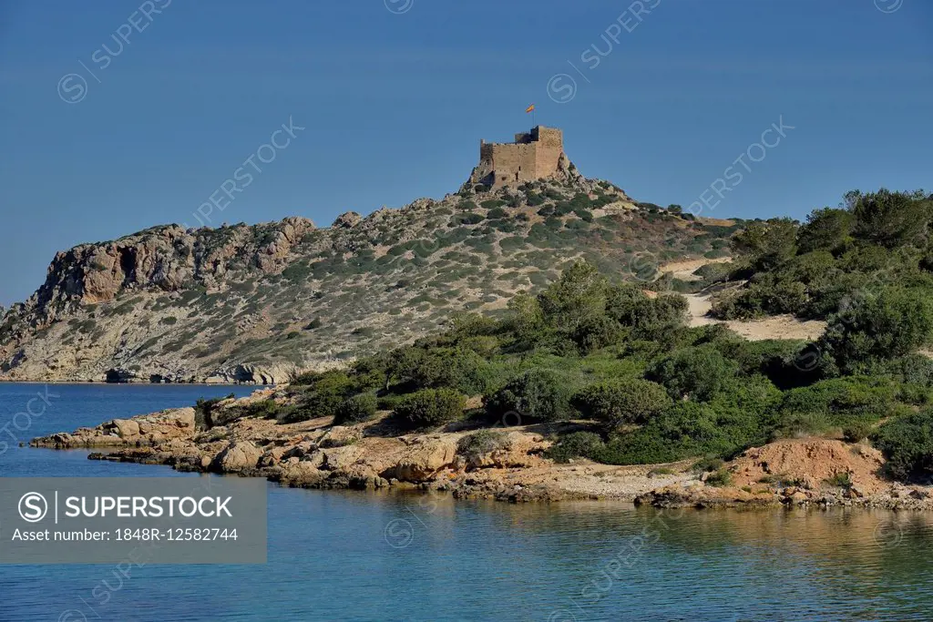 Cabrera Castle, Parque Nacional de Cabrera, Cabrera National Park, Cabrera Archipelago, Majorca, Balearic Islands, Spain
