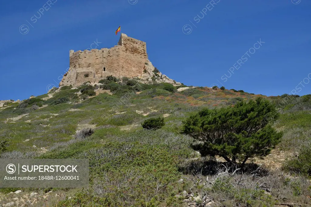 Cabrera Castle, Parque Nacional de Cabrera, Cabrera National Park, Cabrera Archipelago, Majorca, Balearic Islands, Spain