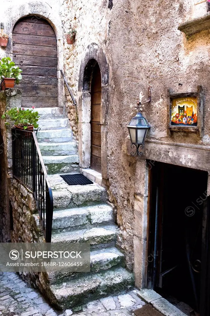 Stairs, Santo Stefano di Sessanio, Abruzzo, Italy