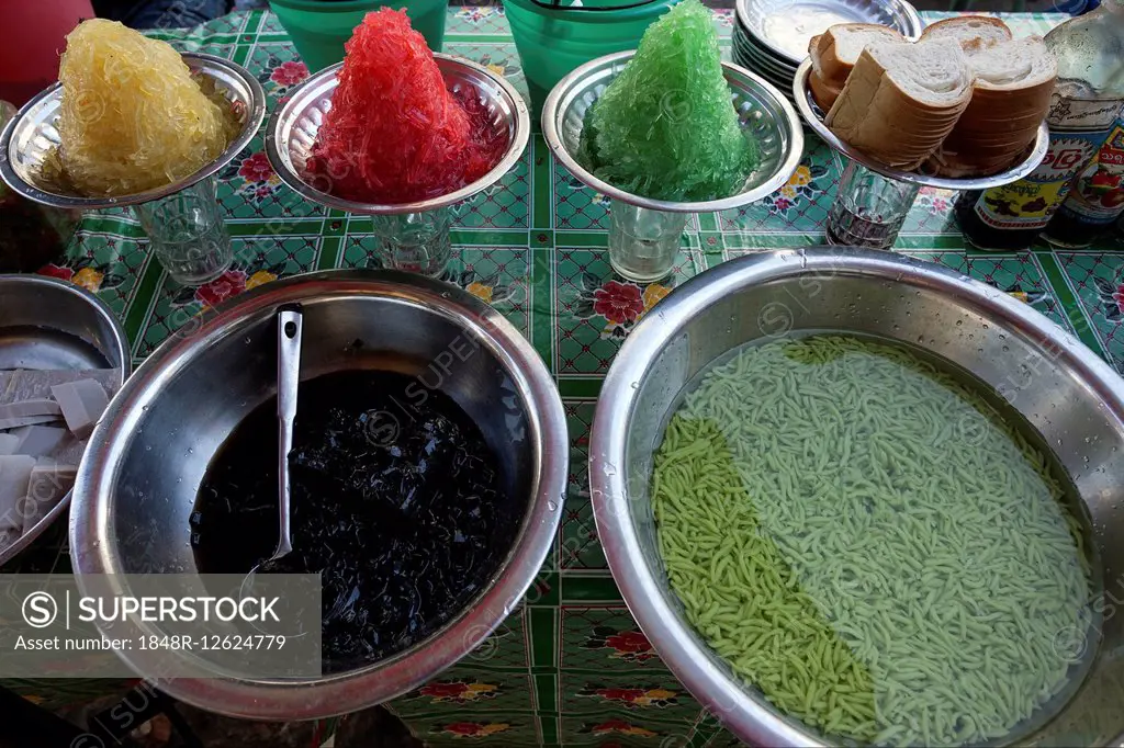 Colorful food, Yangon, Myanmar