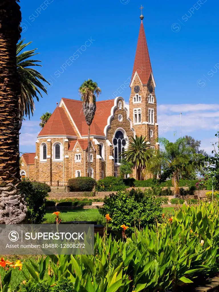 Christ Church with Parliament Garden, Windhoek, Namibia