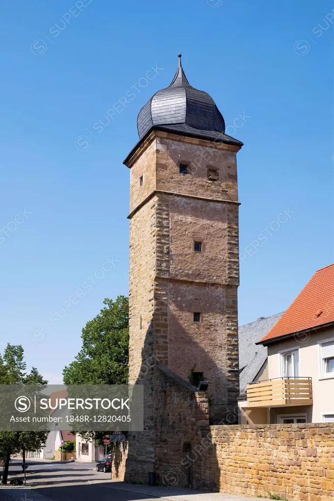 Eulenturm, Gerolzhofen, Lower Franconia, Franconia, Bavaria, Germany